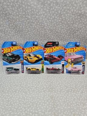 Hot Wheels Honda Civic Custom Super Treasure Hunt & Ferrari Simpsons Ford